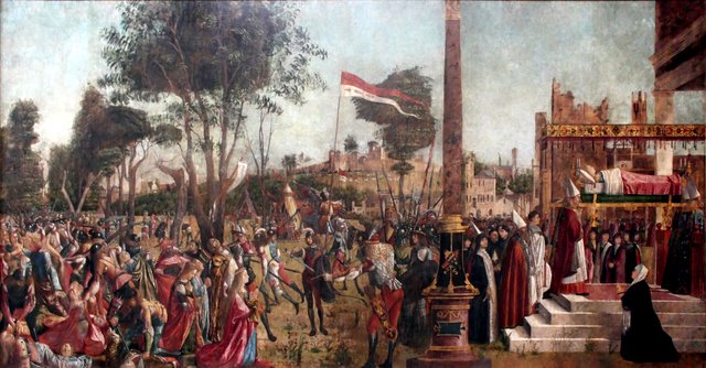 Martyrdom of the Pilgrims and Funeral of Saint Ursula by Vittore Carpaccio