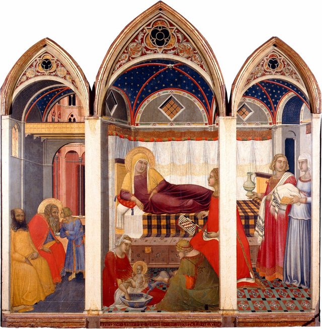 Nativity of the Virgin by Pietro Lorenzetti