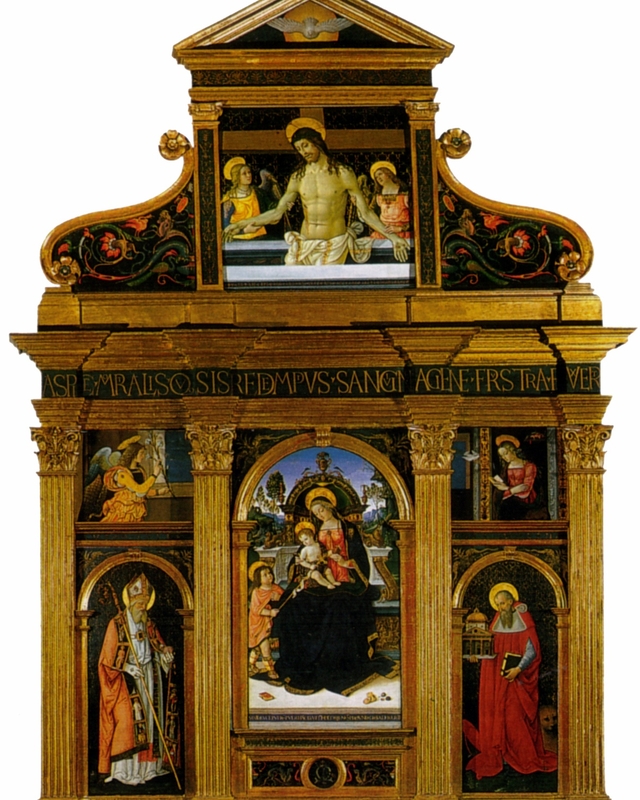 Madonna and Crucifixion and Saints by Pinturicchio