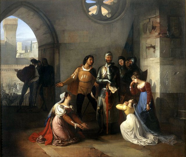 Pietro Rossi prisonner of the Scaligeri by Francesco Hayez