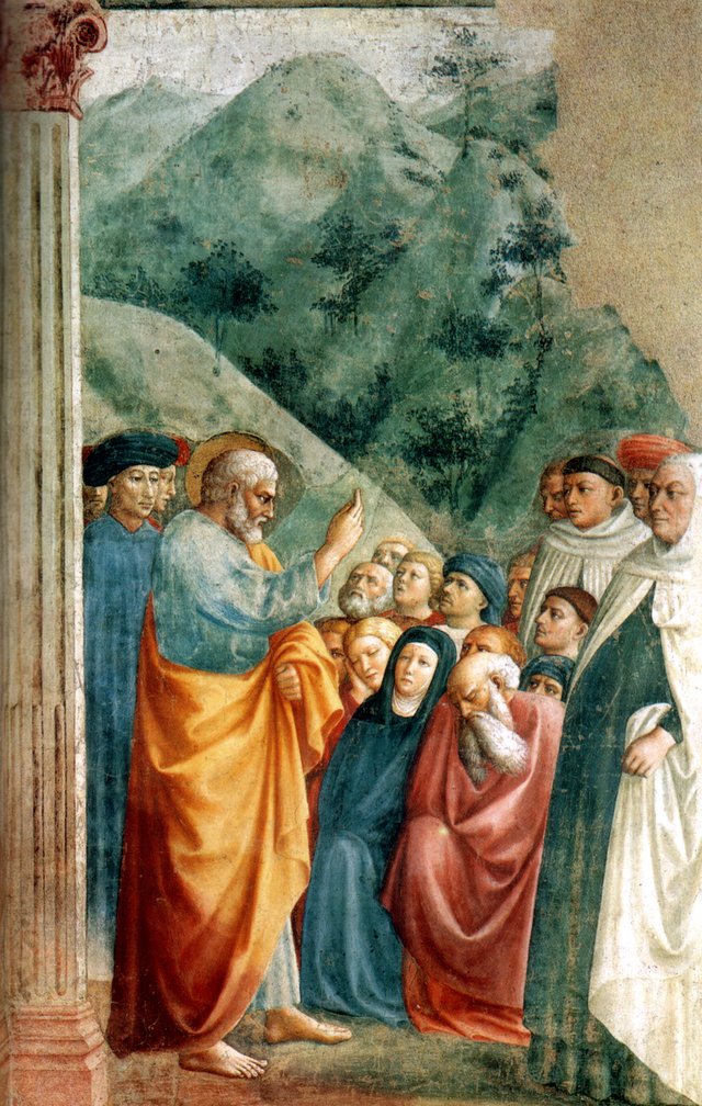 Saint Peter preaching by Masolino da Panicale