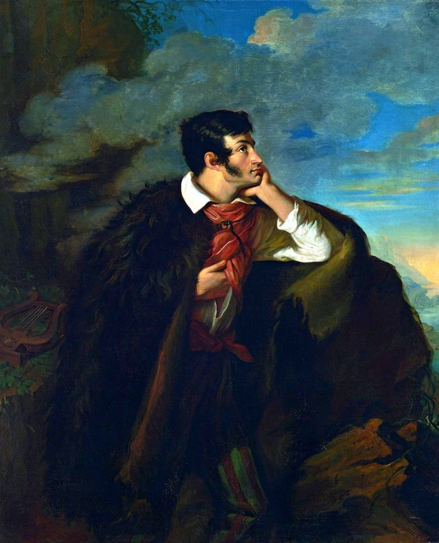 Portrait of Adam Mickiewicz on the Ayu-Dag Cliff by Walenty Wańkowicz