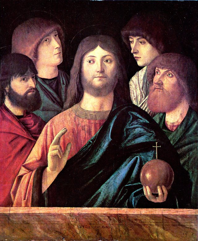 Salvator Mundi with apostles by Vittore Carpaccio