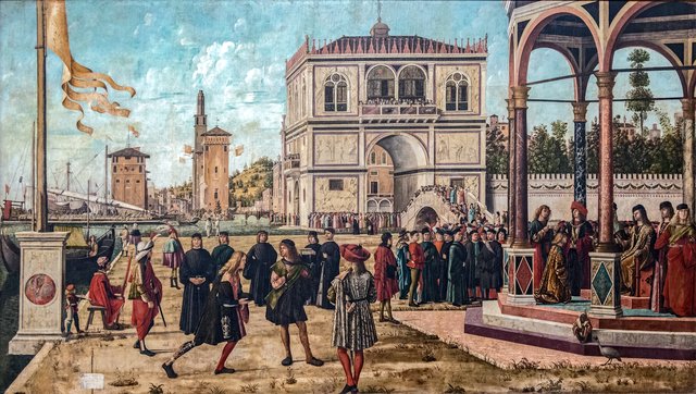 Ambassadors Return to the English Court by Vittore Carpaccio