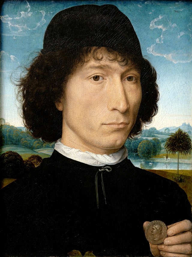 Man with a Roman coin by Hans Memling
