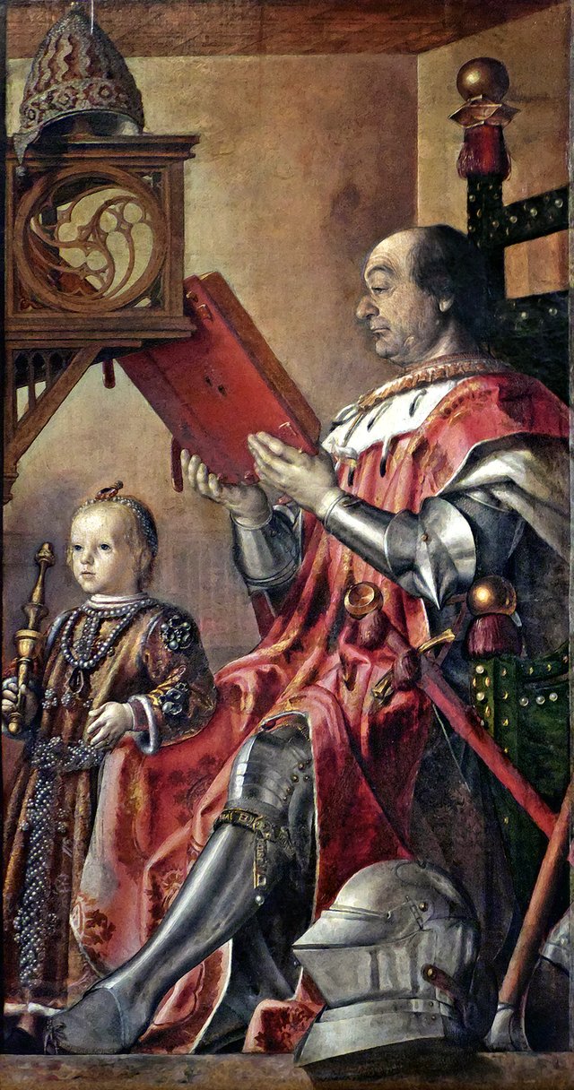 Portrait of Federico da Montefeltro with His Son Guidobaldo by Pedro Berruguete