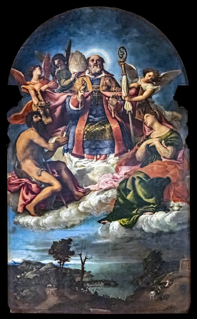 Saint Nicholas in Glory by Lorenzo Lotto
