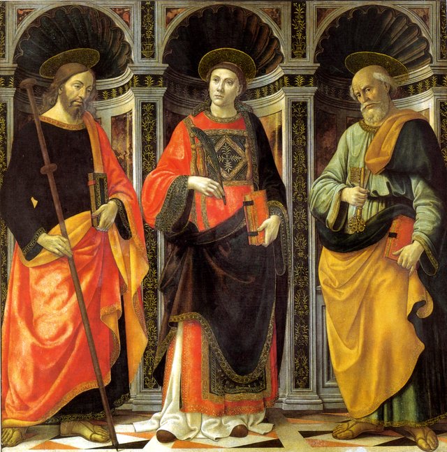Saints Stephen, James, and Peter by Domenico Ghirlandaio