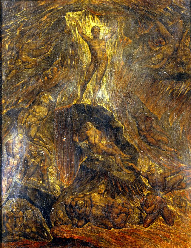 Satan calling up his legions by William Blake