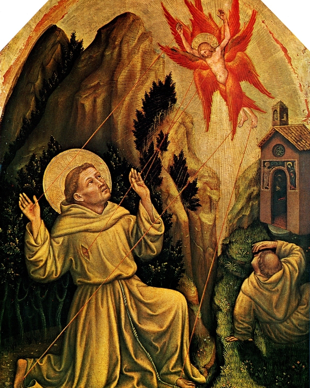 Saint Francis receives the Stigmata by Gentile da Fabriano