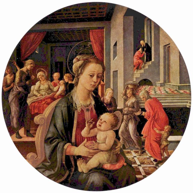 Virgin with the Child and Scenes from the Life of St Anne by Filippo Lippi