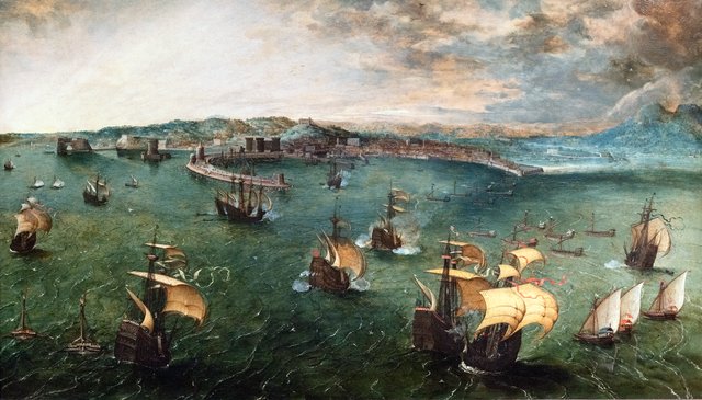 Naval Battle in the Gulf of Naples by Pieter Brueghel the Elder