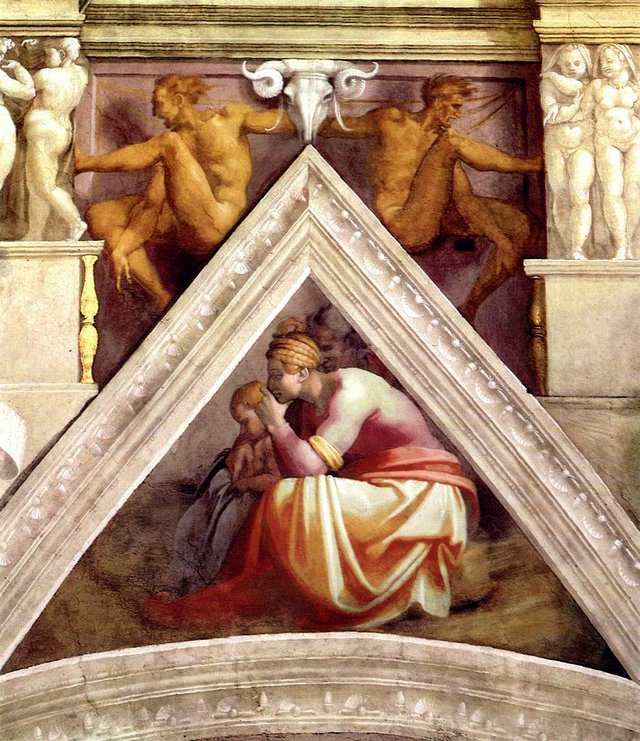 The Ancestors of Christ: Rehoboam and Abijah by Michelangelo