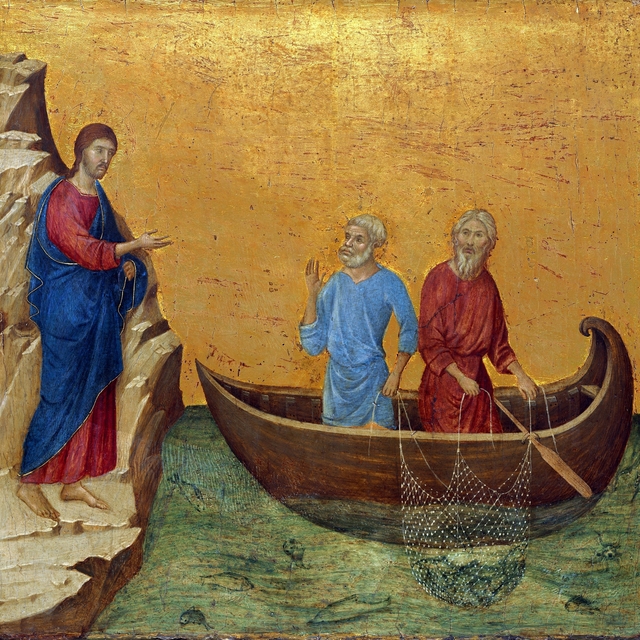 The Calling of the Apostles Peter and Andrew by Duccio di Buoninsegna