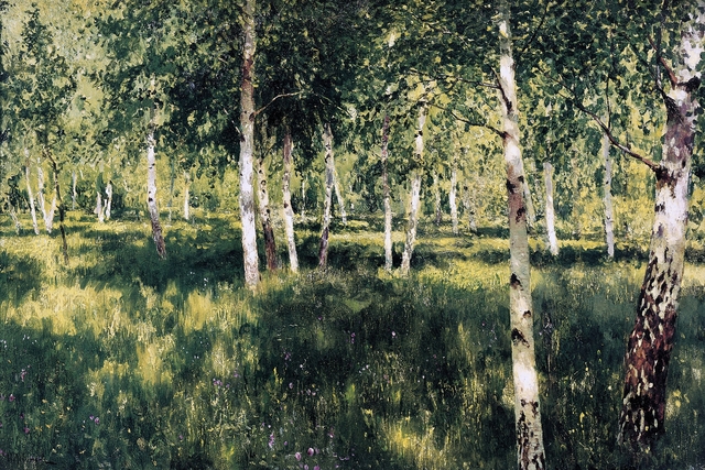 Birch grove by Isaac Levitan