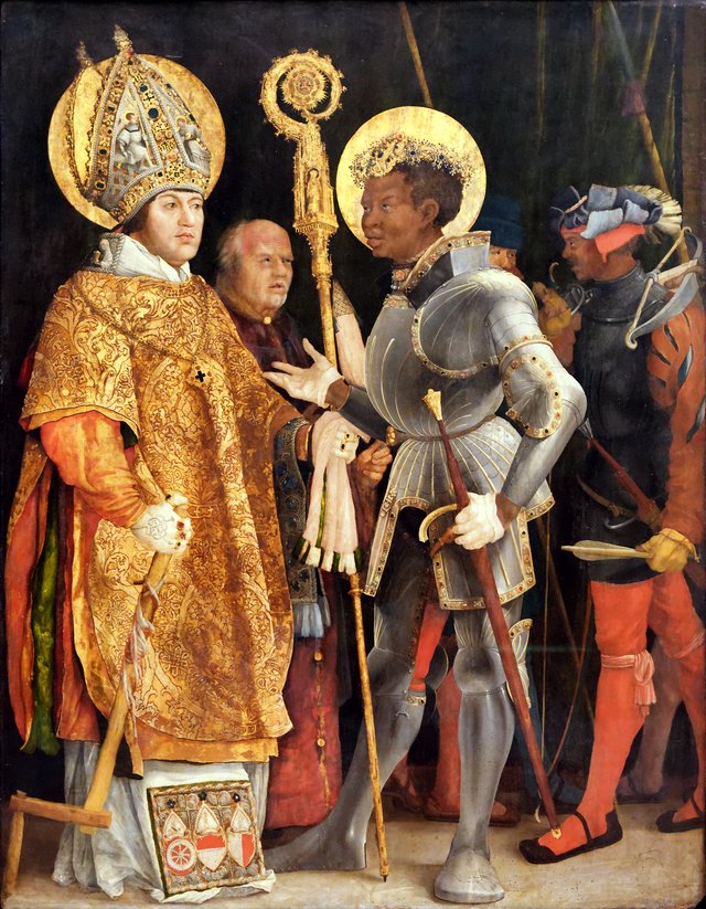 Meeting of St Erasm and St Maurice by Matthias Grünewald