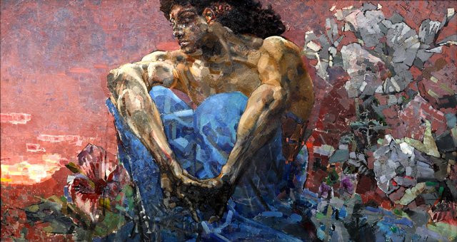The Demon Seated by Mikhail Vrubel