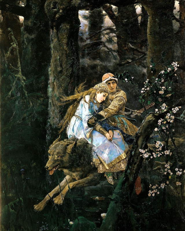 Ivan Tsarevich on the Grey Wolf by Viktor Vasnetsov
