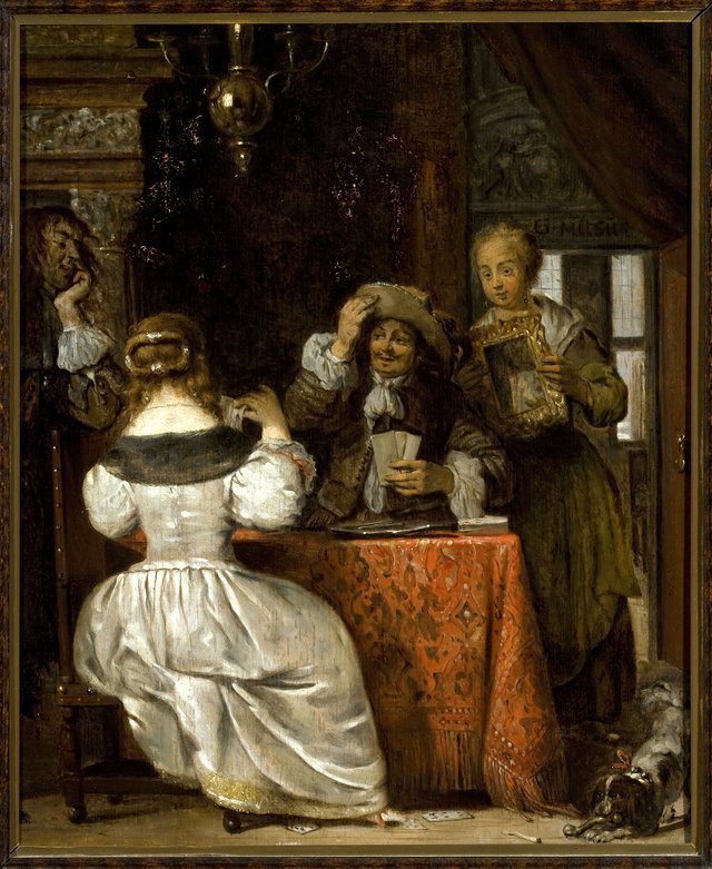 Card players by Gabriel Metsu