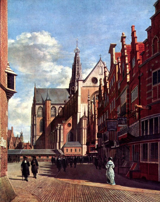 The Grote Kerk at Haarlem, Seen from the City Hall by Gerrit Adriaenszoon Berckheyde