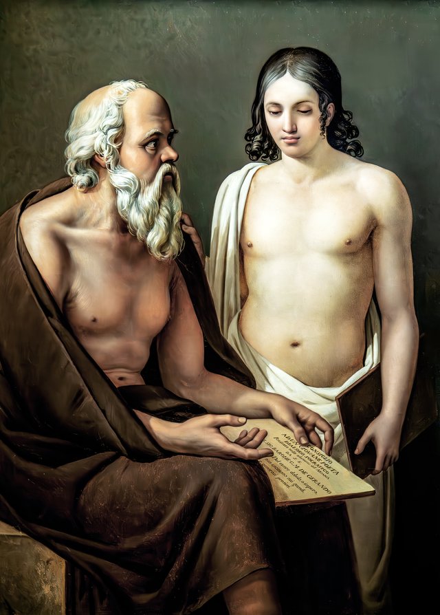 Socrate enseignant by José Aparicio