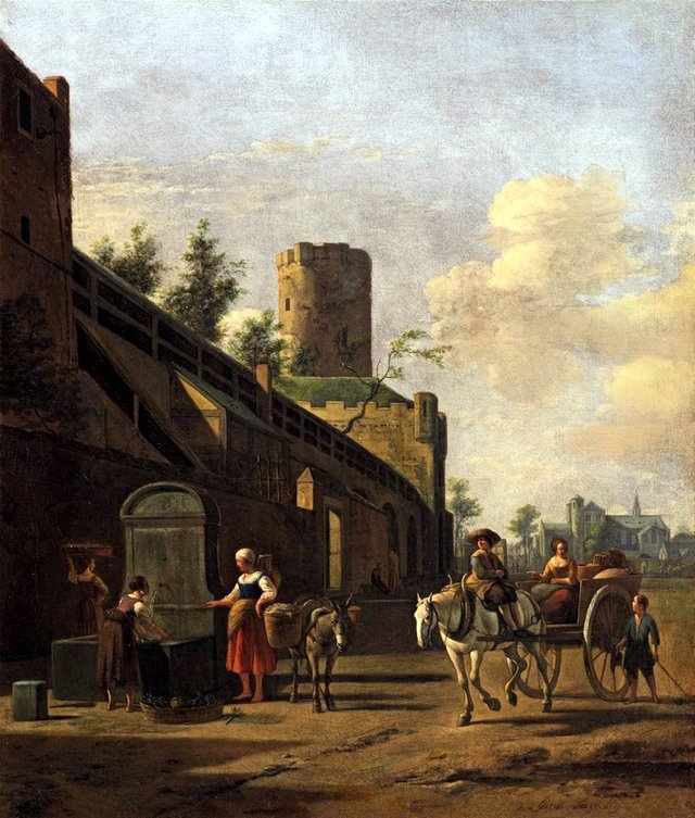 View of the City Wall and St. Pantaleon's, Cologne by Gerrit Adriaenszoon Berckheyde