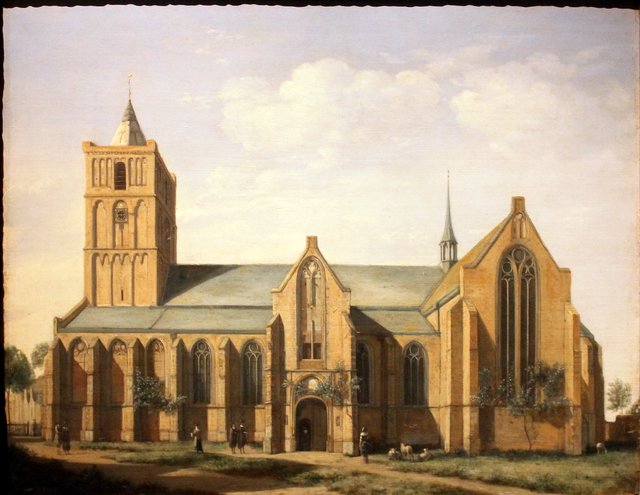 The Church of Noordwijk by Gerrit Adriaenszoon Berckheyde