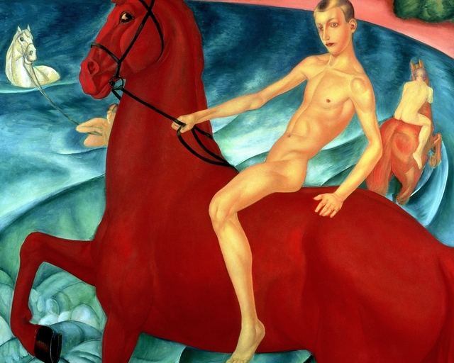 Bathing the Red Horse by Kuzma Petrov-Vodkin