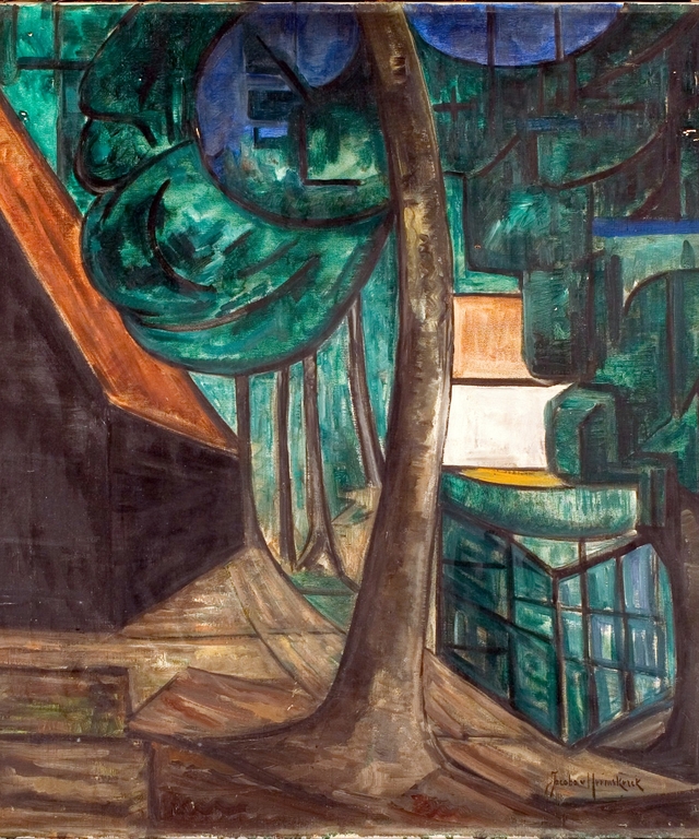 Landschap by Jacoba van Heemskerck