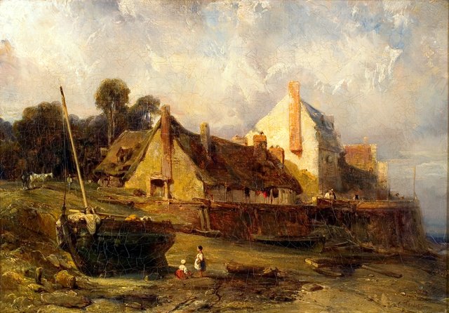 Havengezicht by Eugène Isabey