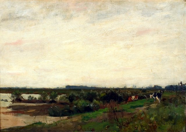 Hollands polderlandschap by Geo Poggenbeek