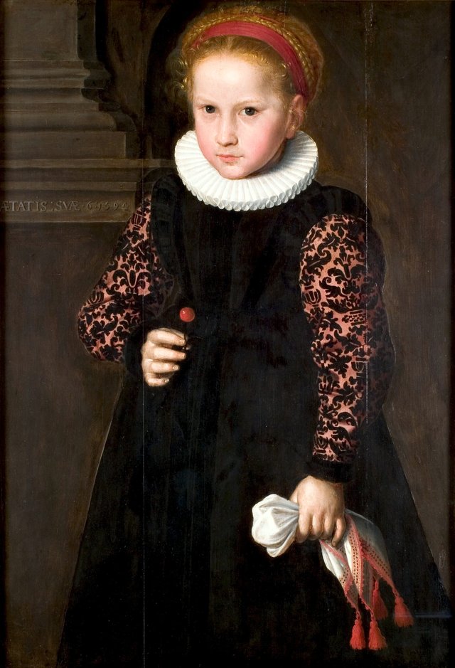 Meisje met de kers by Jan Claesz.