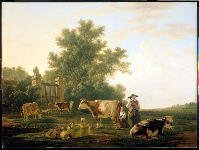 Melktijd by Jacob van Strij