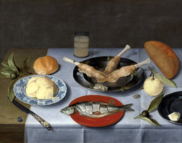 Breakfast piece by Jacob van Hulsdonck
