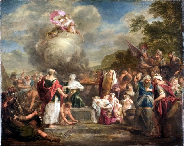The sacrifice of Iphigenia by Arnold Houbraken