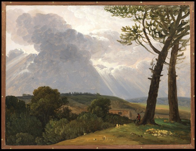 View of the Roman Campagna. Study by Simon Denis