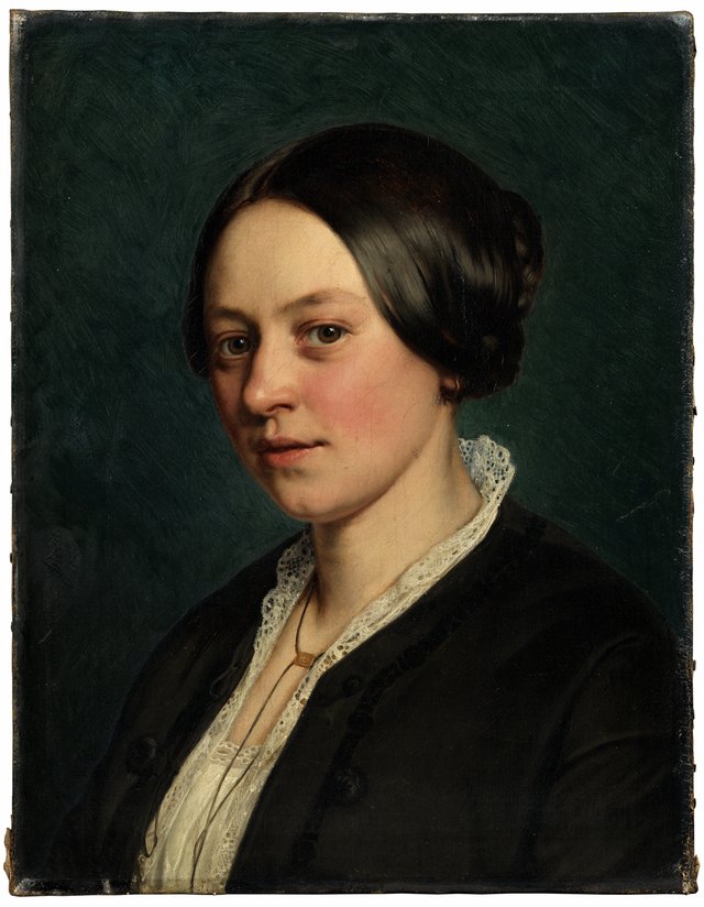 Portrait of Ms Gad, born Tvermoes by Jørgen Roed