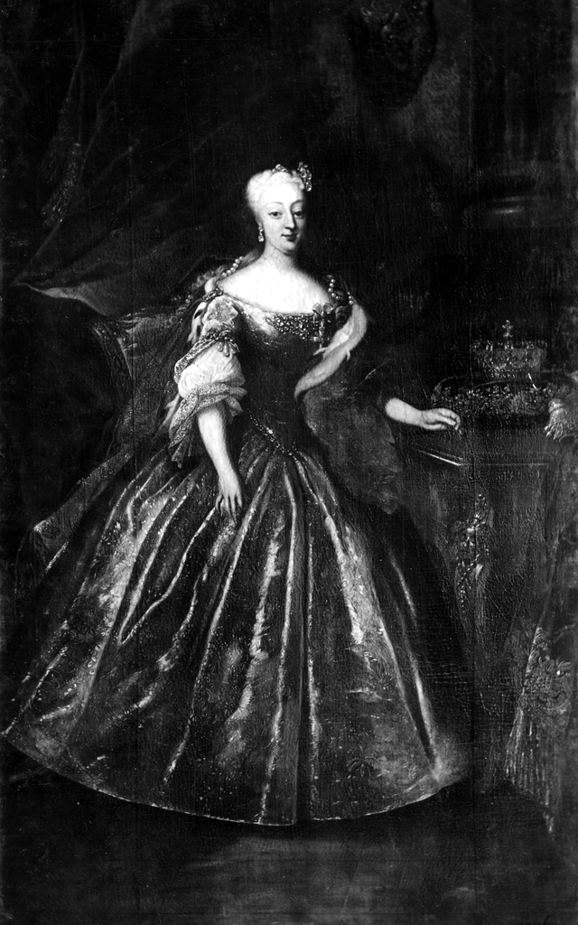 Sofia Magdalena, 1700-1770, prinsessa av Brandenburg-Kulmbach by Johann Salomon Wahl