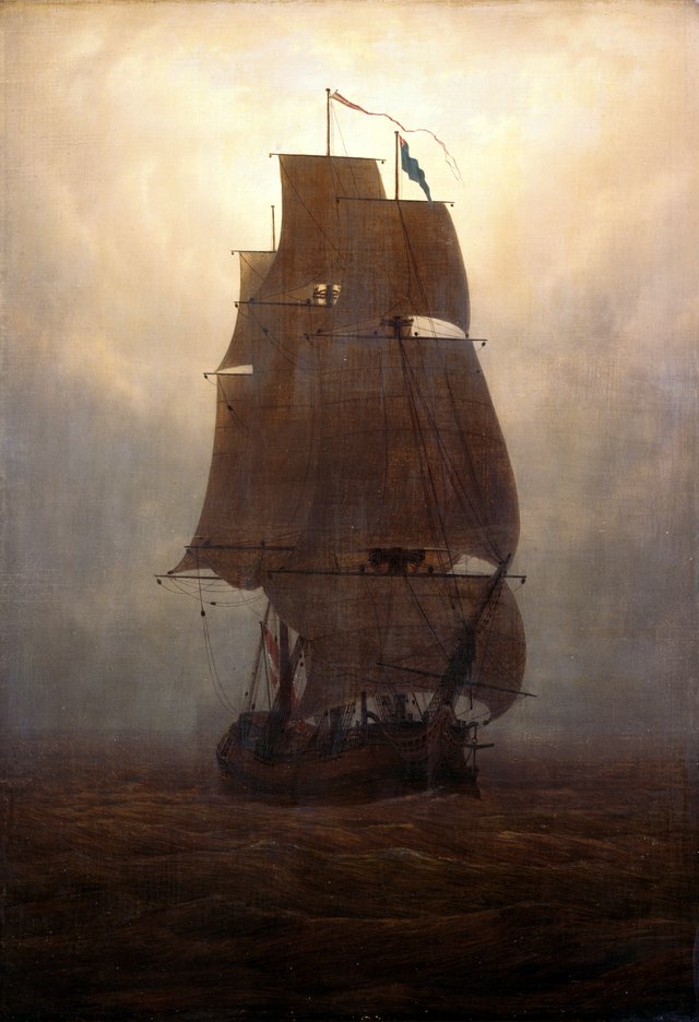 Segelschiff by Caspar David Friedrich