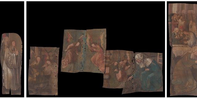Het Mirakel van Amsterdam, in drie delen by Jacob Cornelisz van Oostsanen
