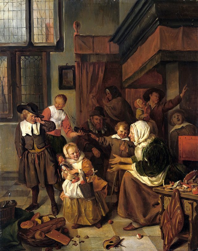 The St. Nicolas feat (after Jan Steen) by Charles Van Beveren
