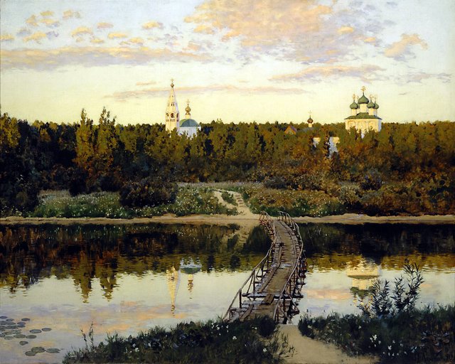 A Quiet Monastery by Isaac Levitan
