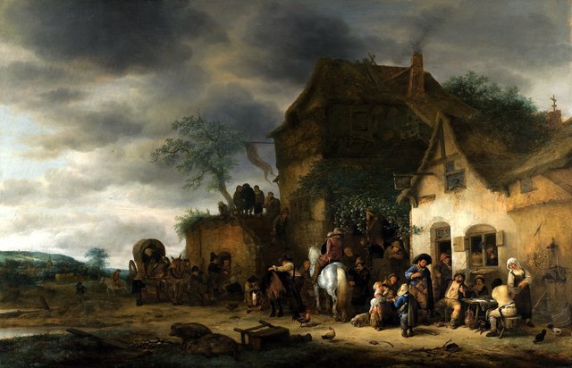 Travellers Halted at a Country Inn by Isaac van Ostade