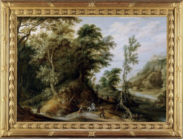 Battle Scene in a Forest Landscape by Alexander Keirincx