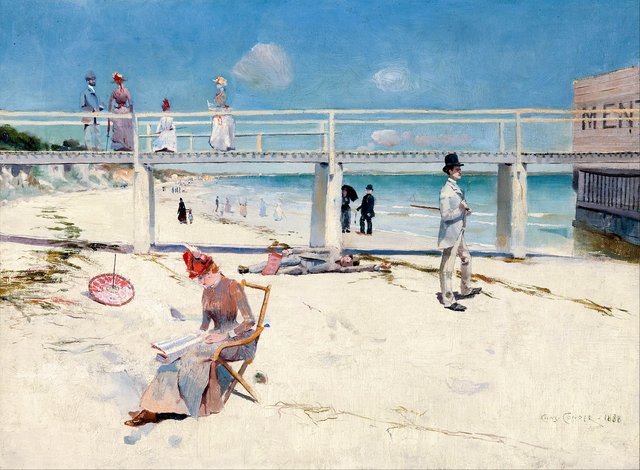 A holiday at Mentone by Charles Conder