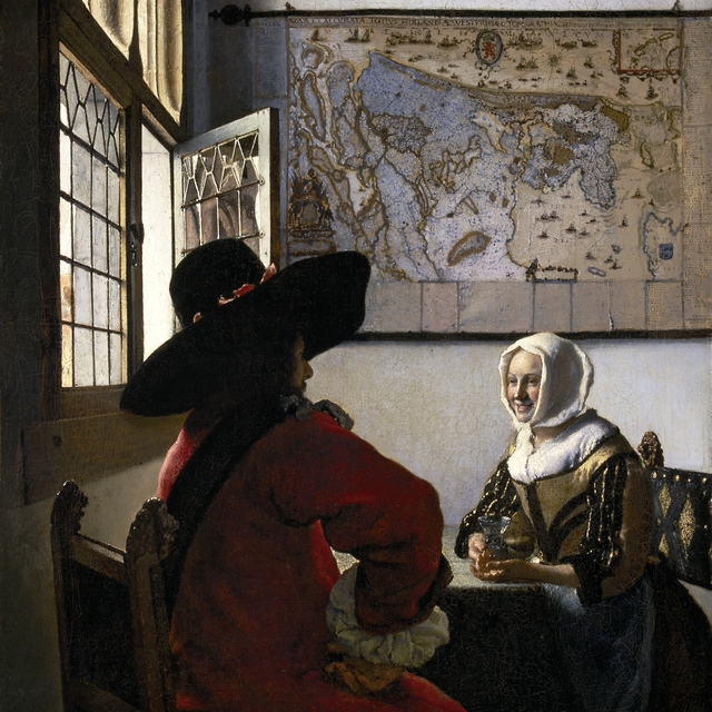 Officer and Laughing Girl by Johannes Vermeer