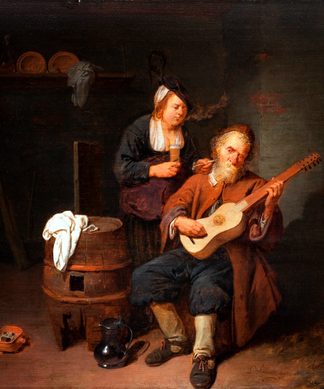 Guitar player by David Ryckaert III
