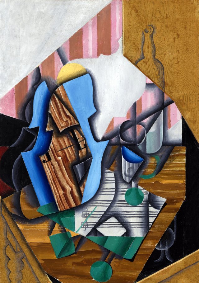 Still Life with Violin and Music Sheet by Juan Gris