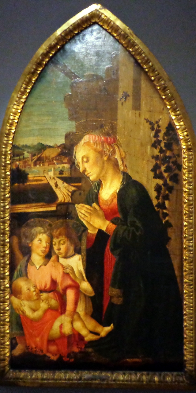 Adoration of the Child with two Angels by Biagio d'Antonio