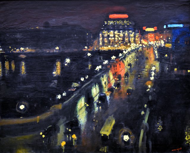 The Pont Neuf and the Samaritaine at night by Albert Marquet